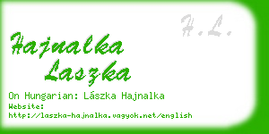 hajnalka laszka business card